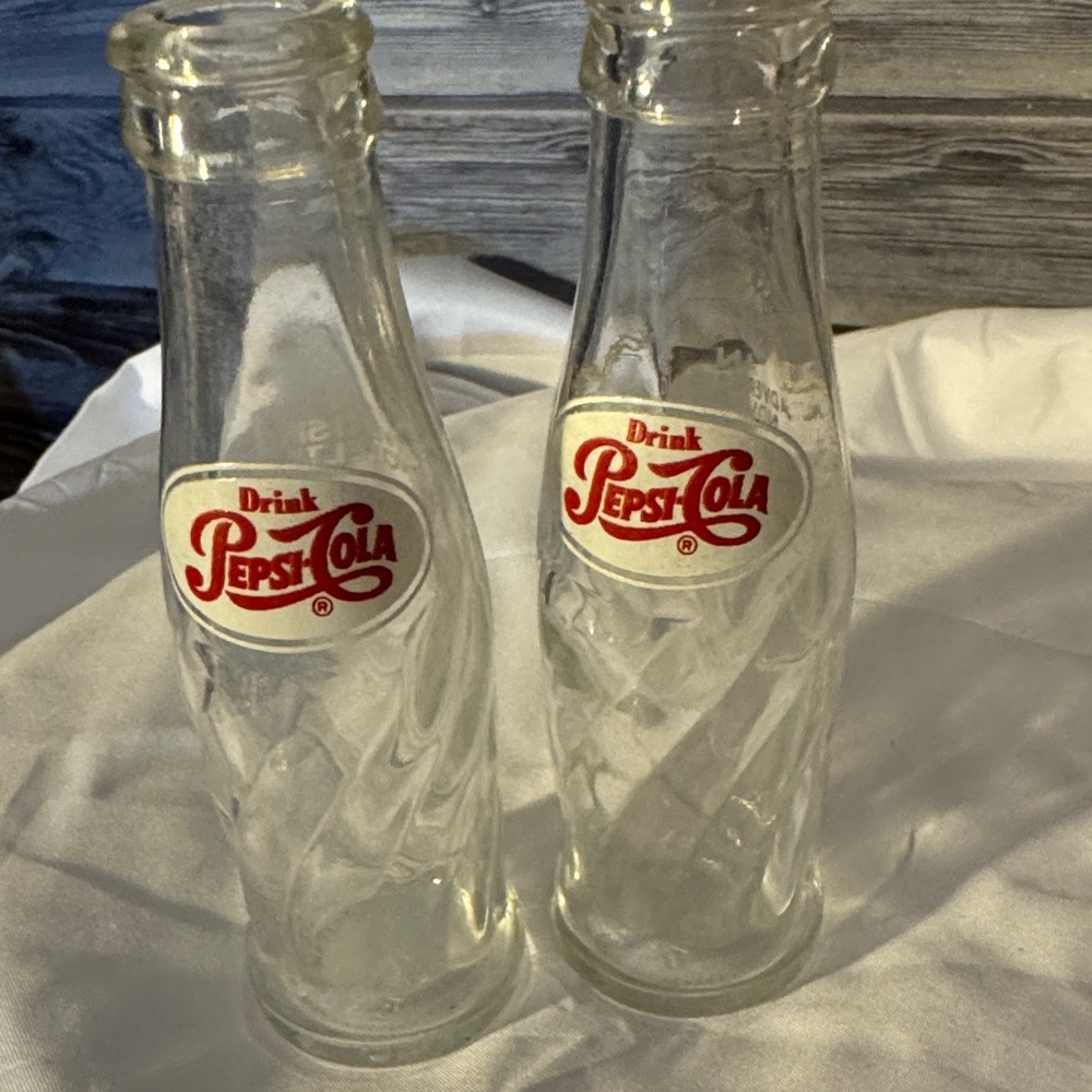 Pepsi Glass Bottles with Red and White Logo